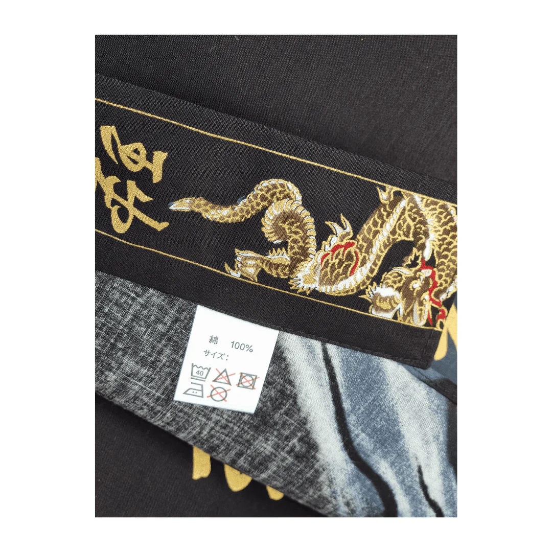 Plus Size Yukata Herren Drache und Fuji inkl. Obi - Image 10