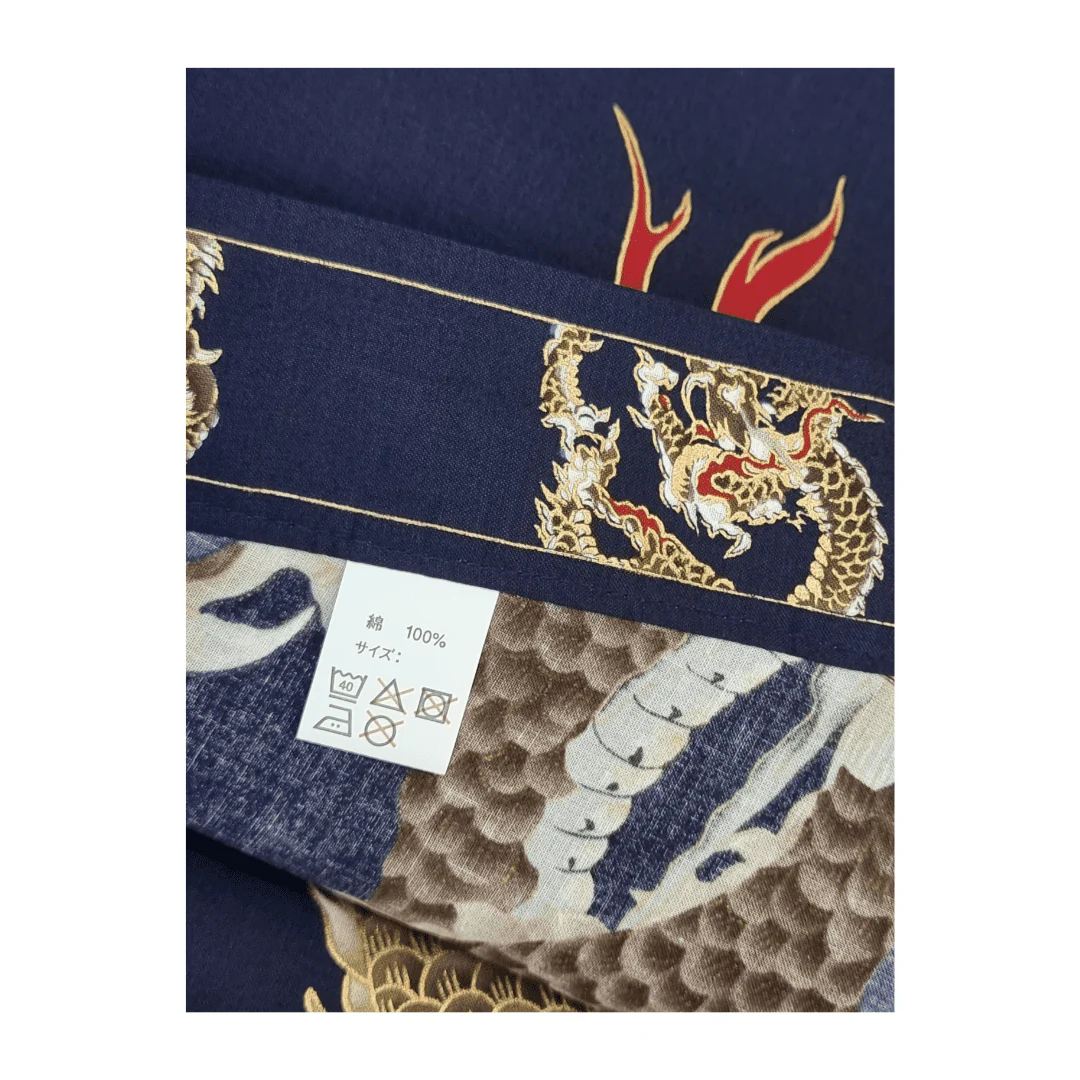 Plus Size Yukata Herren Drache und Fuji inkl. Obi - Image 12