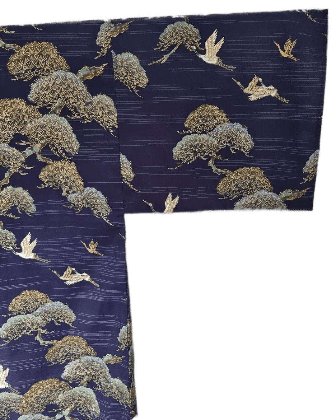 Plus Size Yukata Kranich Blau inkl. Obi - Image 3